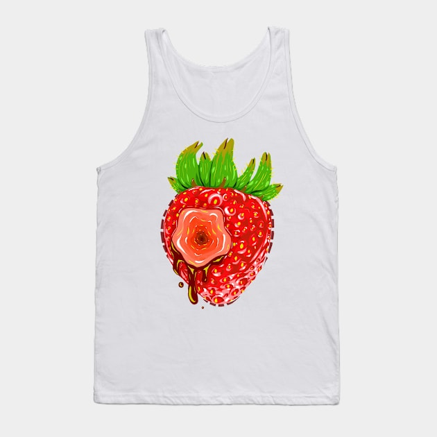 Strawberry Lumps 2.0 Tank Top by Daisebug